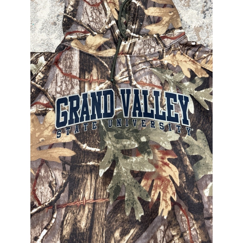 Vintage Camo Badger Sport Hoodie Mens Medium Grand valley State Lakers - Picture 2 of 10